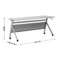 Emma and Oliver Griffin Heavy-Duty Flip Top Training Table with Nesting Design, Privacy Panel, Y-Legs, Tabletop, Metal Frame